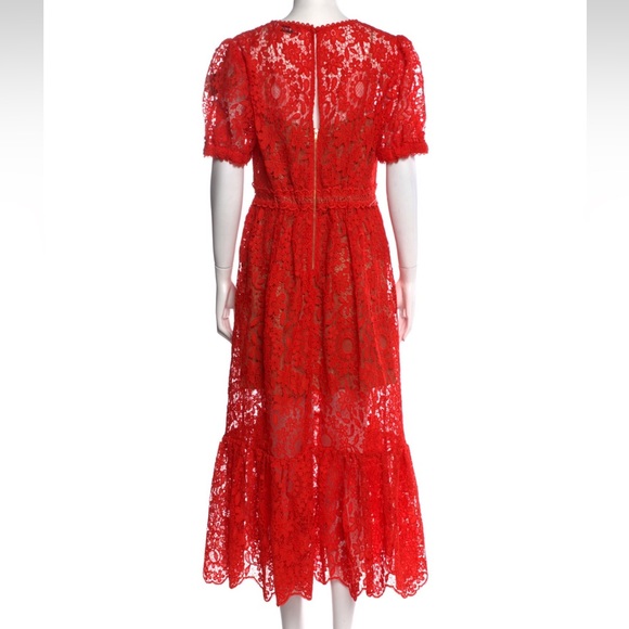 New! SELF-PORTRAIT 2022 Collection Lace MIDI Dress size 10 - Picture 2 of 3